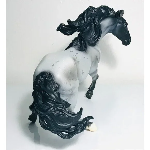 Breyer Nokota Horse Blue Roan Mustang #1279 2007 Benefit Model Figure Gray Black - Picture 5 of 9
